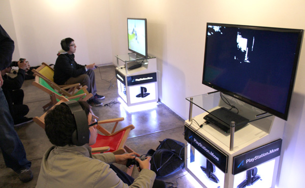 Players at a local Art+Games exhibit in June
