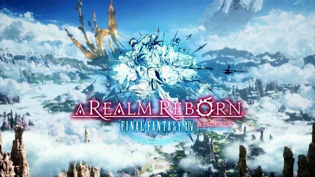 Promotional art from Final Fantasy XIV: A Realm Reborn, showing part of the gameworld.