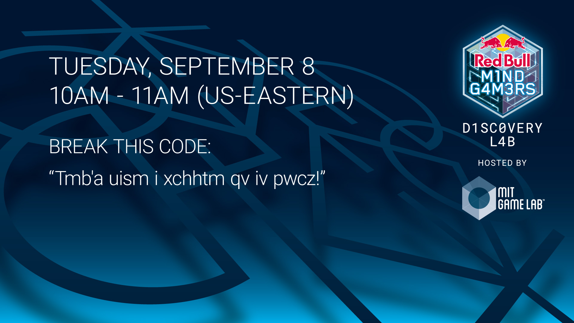 Break this Code: “Tmb’a uism i xchhtm qv iv pwcz!”